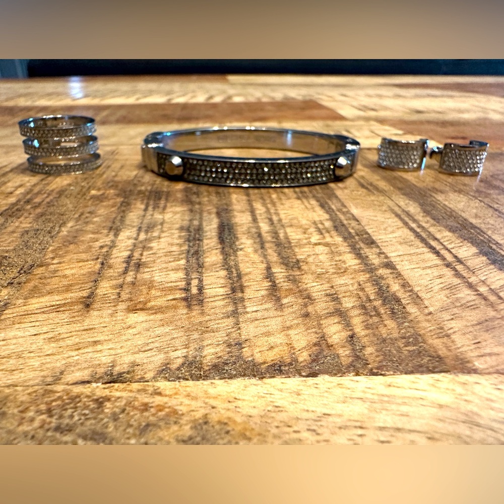 Michael Kors bracelet, earrings and ring